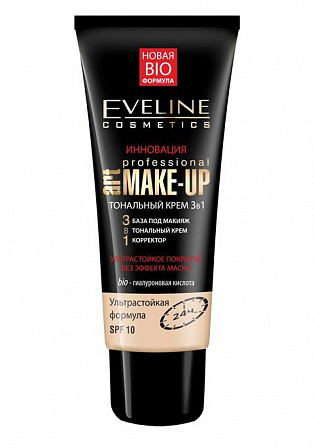 Eveline Art Make-Up 3в1 тональный крем, 30 мл