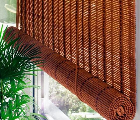 Штора рулонная бамбуковая "Осака" 80х160 см