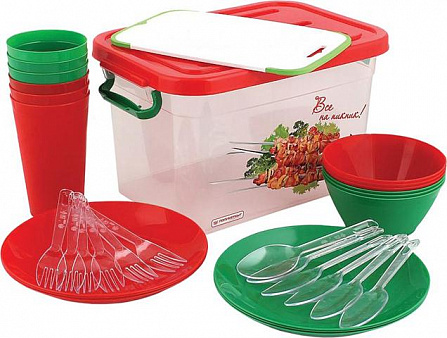 Набор пластмассовой посуды