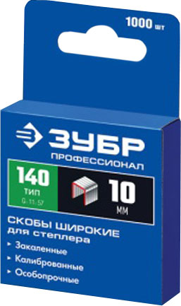 ЗУБР "Профессионал" скобы (тип 140, высота 10 мм, 1000 шт.)
