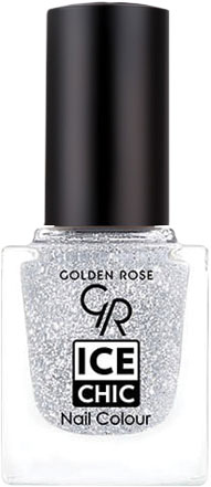 Golden Rose Ice Chic лак для ногтей, Серебряная россыпь