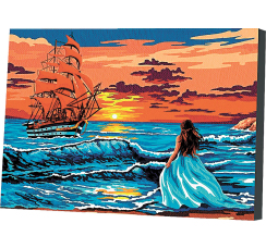 Картина по номерам ?Алые паруса? (50х40 см, 24 цвета)