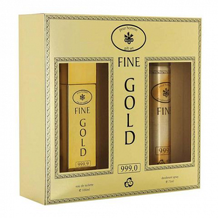 Подарочный набор "Fine Gold" (мужская туалетная вода + дезодорант)