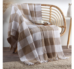 ЭТЕЛЬ плед вафельный "Клетка" (150?240 см)