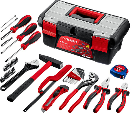 ЗУБР "ХОЗЯИН" набор инструментов (42 предмета)