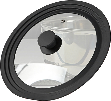 Крышка универсальная с силиконовым ободком (d=24/26/28 см)