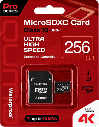 QUMO карта памяти Micro-SD 256 Gb Ultra Hight Speed