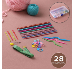 Набор для вязания в футляре (28 предметов)
