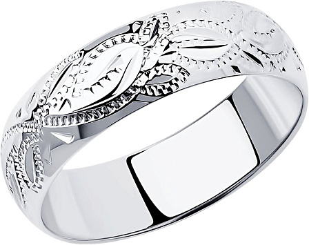 Кольцо "Обручальное с узором"