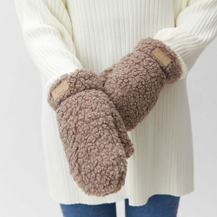 Варежки женские на искусственном меху "Warm"