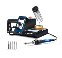 ЗУБР "Профессионал" ПС-60Ц цифровая паяльная станция 9в1