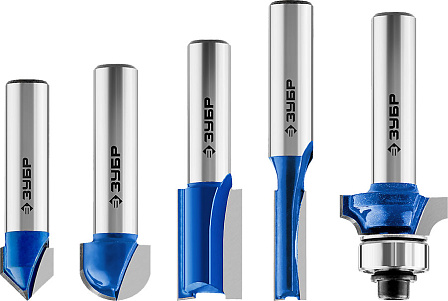 ЗУБР "Профессионал" ФД-5 набор профильных фрез по дереву (5 шт.)