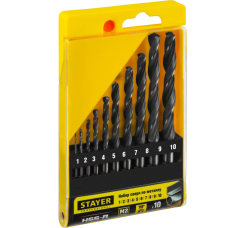 STAYER набор сверл по металлу (10 шт.)