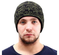 Шапка камуфляжная трикотажная на флисе