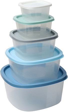Набор пластиковых контейнеров (5 шт.)