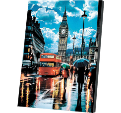 Картина по номерам "Дождливая улица" (40х50 см, 24 цвета)