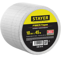 STAYER FIBER-Tape самоклеящаяся серпянка (10 см х 45 метров)