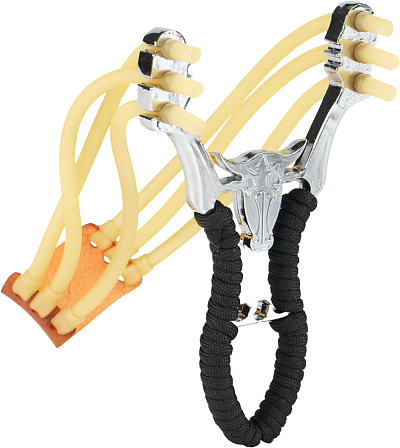 Рогатка металлическая в текстильной оплётке