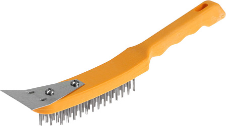 TUNDRA щётка металлическая ручная со шпателем