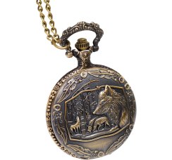 Часы карманные "Волки"