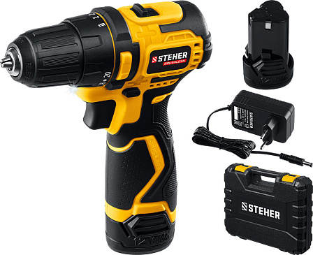 STEHER CDB-120-2 аккумуляторная бесщеточная дрель-шуруповерт
