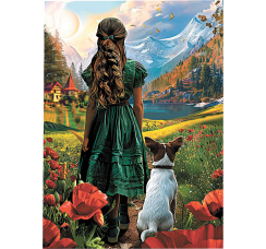 Алмазная мозаика ?Изумрудная фантазия? (30x40 см)