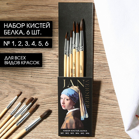 Набор кистей для рисования (6 шт.)