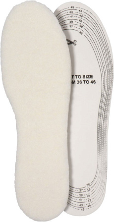 Стельки утеплённые трёхслойные (овчина, поролон, EVA)