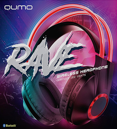 QUMO Party Rave RED bluetooth-стереогарнитура