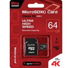 QUMO карта памяти Micro-SD 64 Gb Ultra Hight Speed