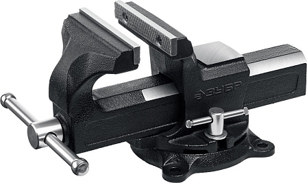 ЗУБР "МАСТЕР" слесарные тиски с поворотным механизмом (100 мм)