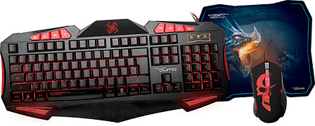 QUMO Axe Strike набор игровой (клавиатура+мышь+коврик)
