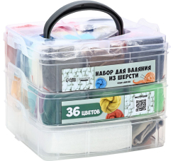 Набор для валяния из шерсти (36 цветов)