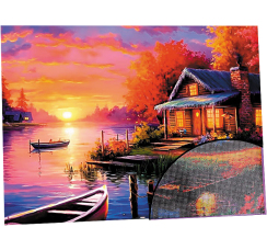 Алмазная мозаика ?Дом у озера? (50?40 см)