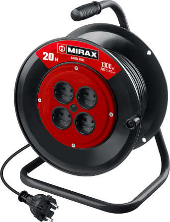 MIRAX ПВС 2х0,75 удлинитель на катушке (20 метров)